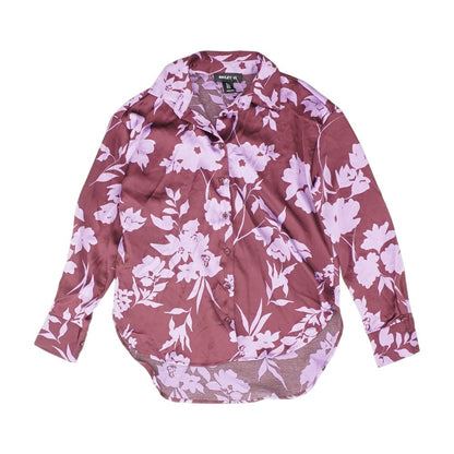 Purple Tropical Button Down