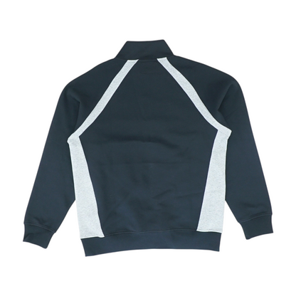 Black Color Block 1/4 Zip Pullover