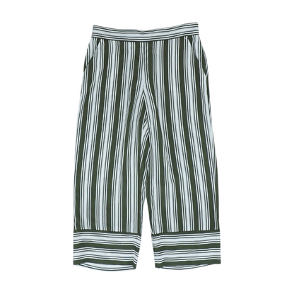 Green Striped Chino Capris
