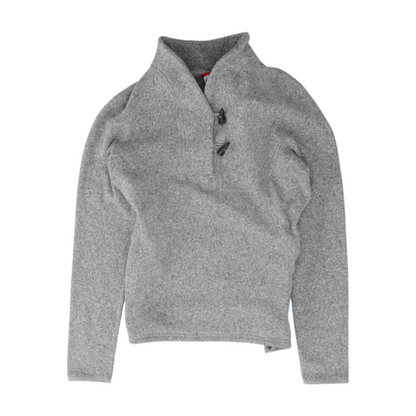 Gray Solid 1/4 Zip Pullover