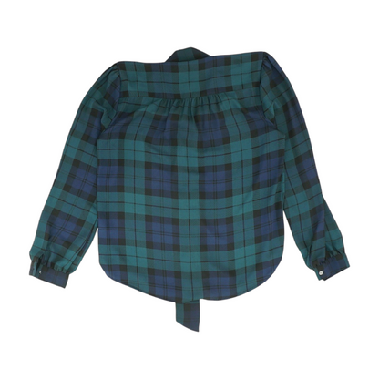Green Check Button Down
