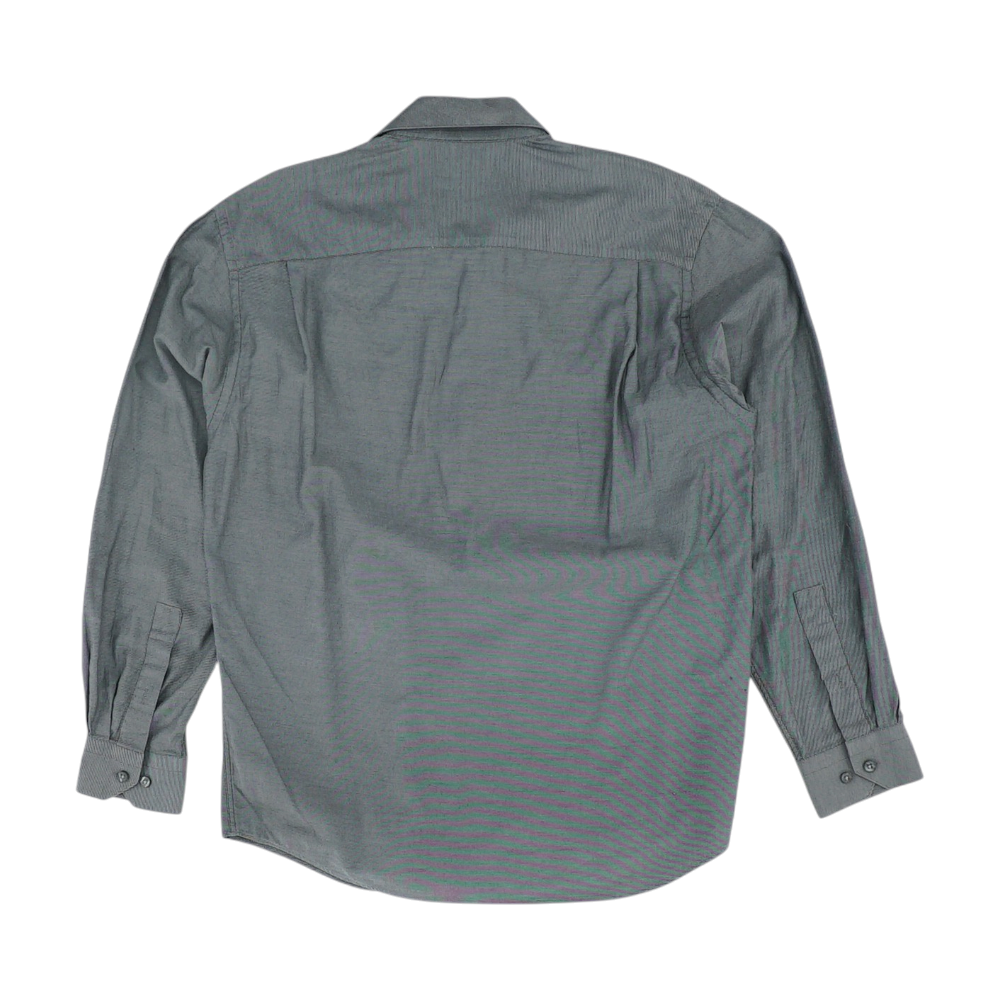 Gray Striped Long Sleeve Button Down