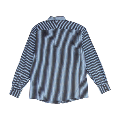 Blue Striped Long Sleeve Button Down