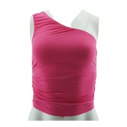 Pink Solid Sleeveless Blouse