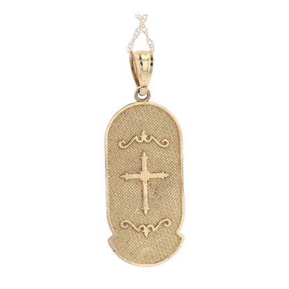 14K Tri-Tone Gold Pendant Necklace