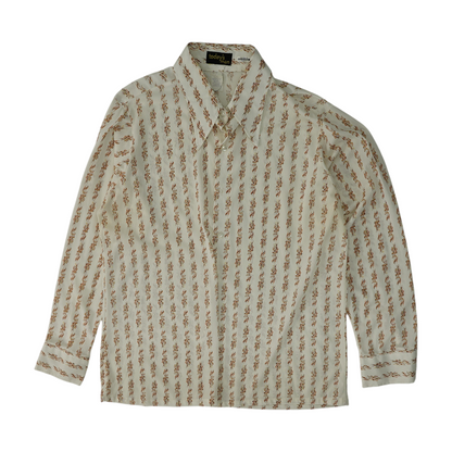 White Striped Long Sleeve Button Down
