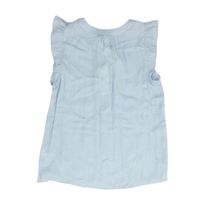 Blue Solid Sleeveless Blouse