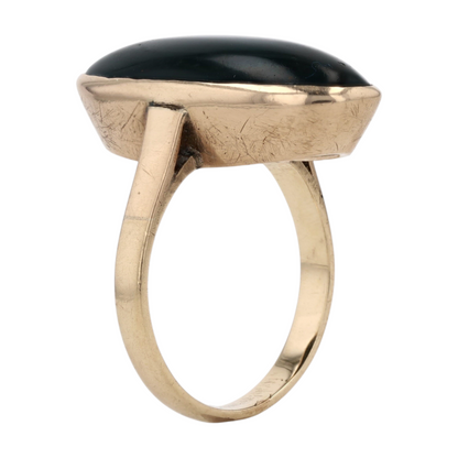 10K Yellow Gold Bloodstone Fashion Ring
