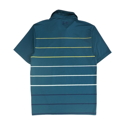 Green Striped Short Sleeve Polo