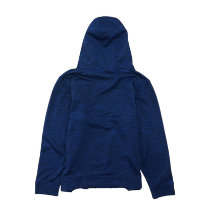 Blue Solid Hoodie Pullover