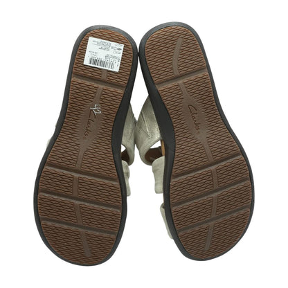 Silver Casual Slide Sandals