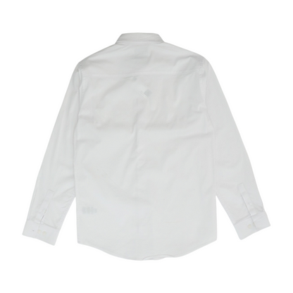 White Plus Long Sleeve Button Down
