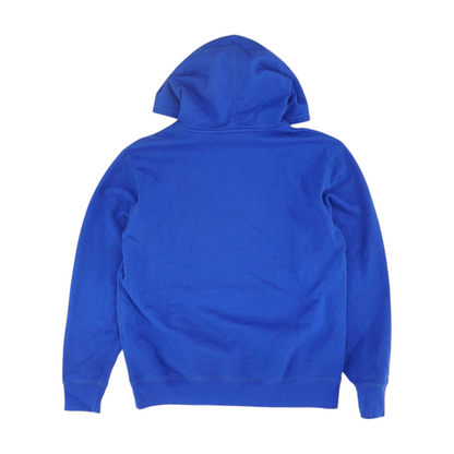 Blue Solid Hoodie Pullover