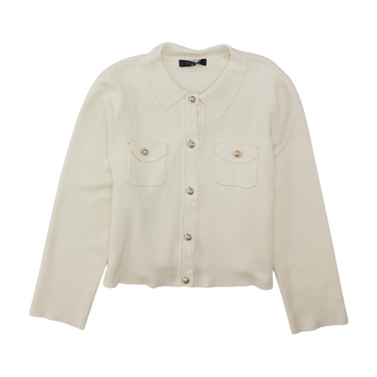 White Cardigan Sweater