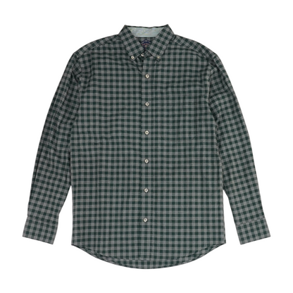 Green Check Long Sleeve Button Down