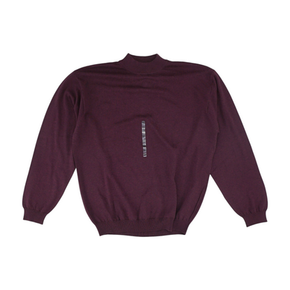 Burgundy Tall Solid Pullover Sweater