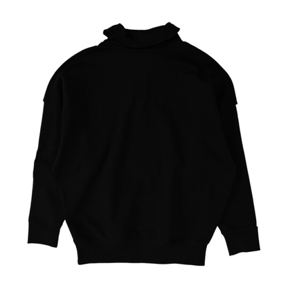 Black Solid Hoodie Pullover