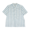Blue Striped Short Sleeve Button Down