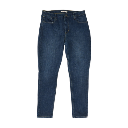 Navy Solid High Rise Skinny Leg Jeans