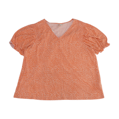 Coral Plus Size Polka Dot Blouse