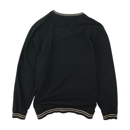 Black Solid Sweatshirt Pullover