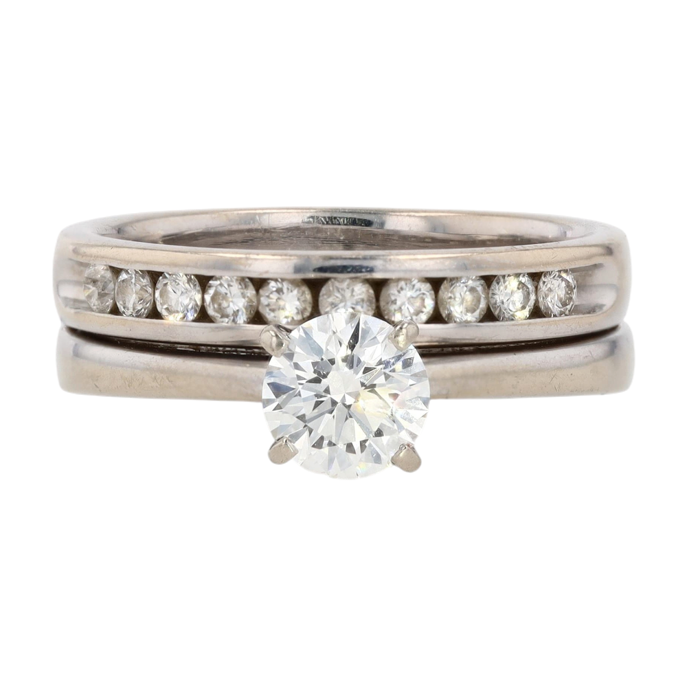 Shane Co. 3/4 ctw 14K White Gold Diamond Engagement Ring – Image 1