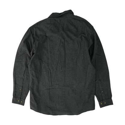 Gray Tall Solid Flannel Button Down
