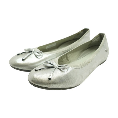 Silver Ballet Flats