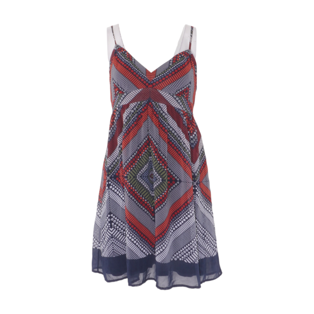 Navy Print Mini Dress