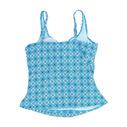 Blue Graphic Swim Top