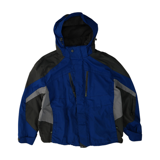 Blue Color Block Jacket