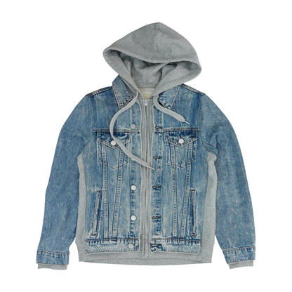 Blue Solid Denim Jacket