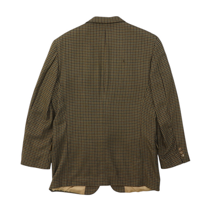Vintage Brown Long Houndstooth Sport Coat