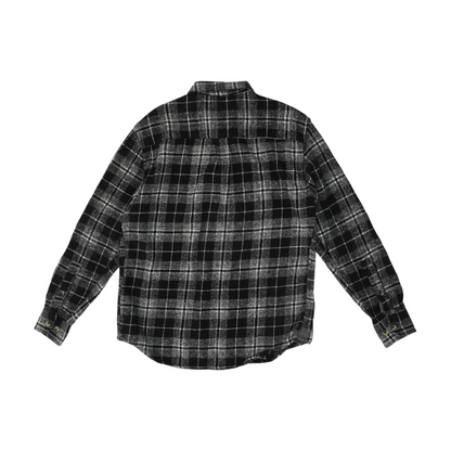Black Plaid Flannel Button Down