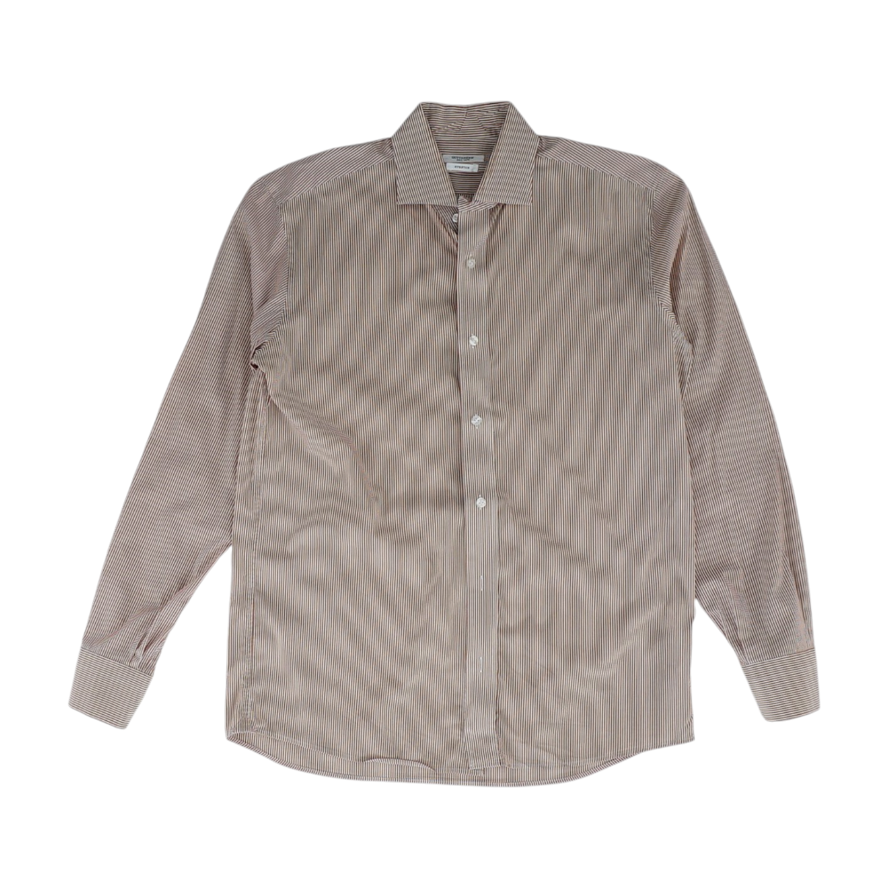 Rust Striped Long Sleeve Button Down