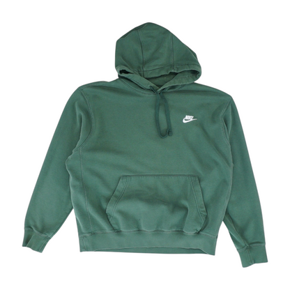 Green Solid Hoodie Pullover