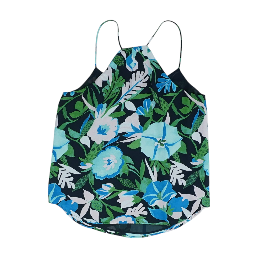 Navy Floral Blouse
