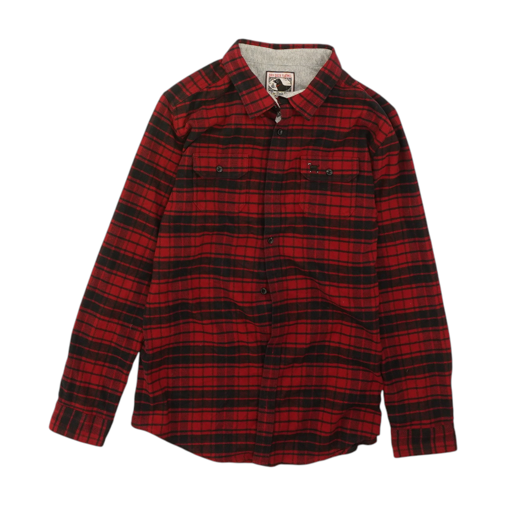 Red Plaid Flannel Button Down