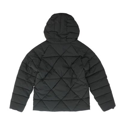 Black Solid Puffer Jacket