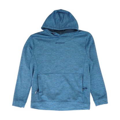 Blue Solid Hoodie Pullover