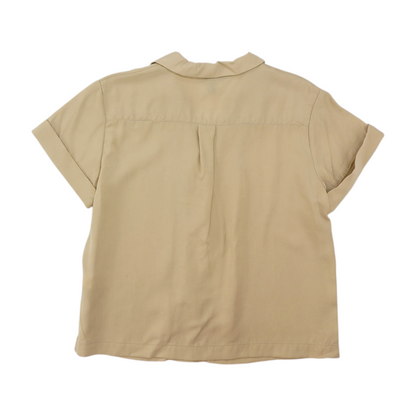 Tan Petite Button Down