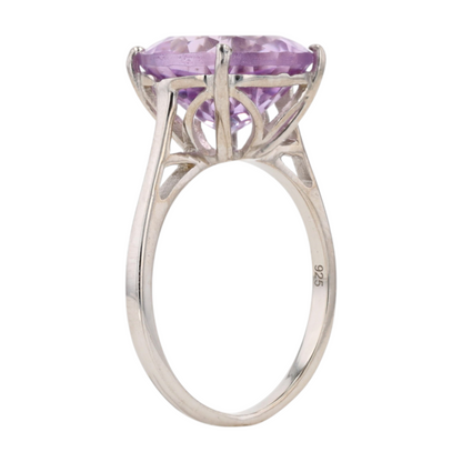 4 3/4 ctw Sterling Silver Amethyst Fashion Ring