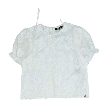 White Floral Blouse