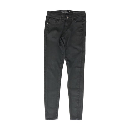 Black Solid High Rise Skinny Leg Jeans