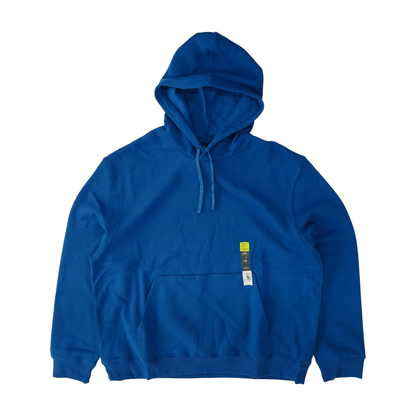 Blue Solid Hoodie Pullover