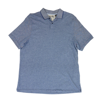 Blue Solid Short Sleeve Polo