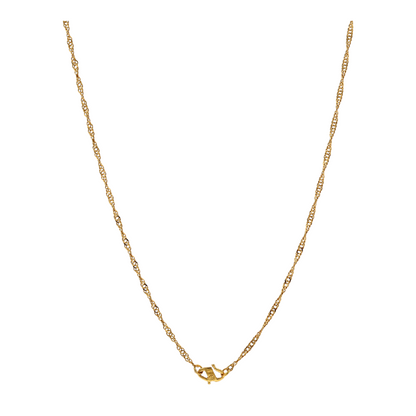 21K Yellow Gold Chain Necklace