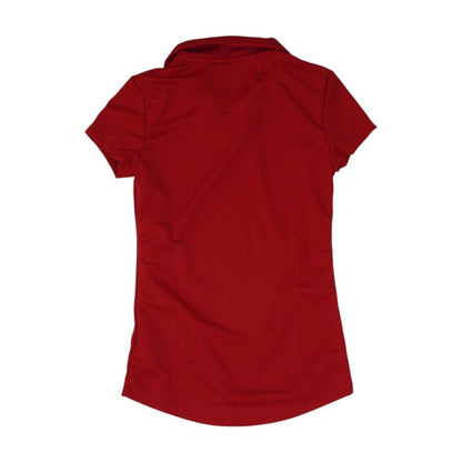 Red Polo Knit Top