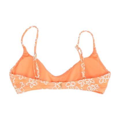 Orange Floral Swim Top