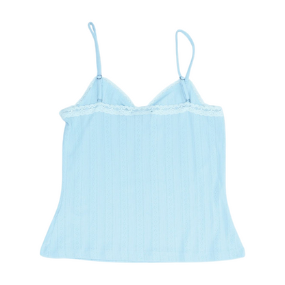 Blue Solid Pajama Top